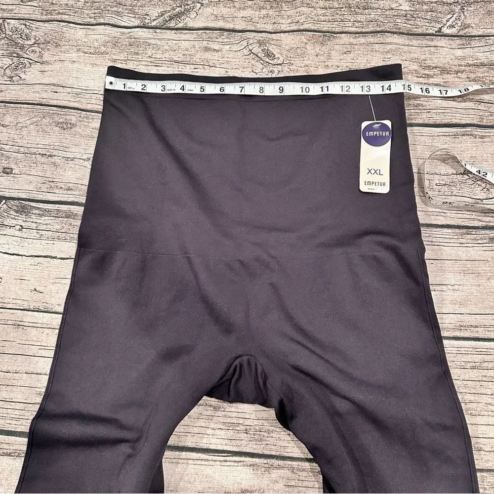 NWT Shapermint Empetua High Waisted Capri Leggings in Black Size XXL